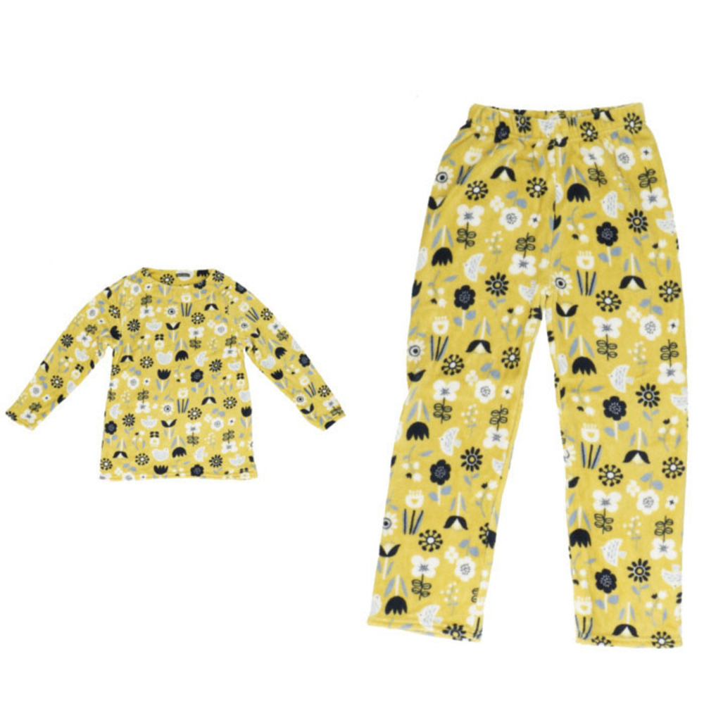 パジャマ レディース 長袖 通販 ルームウェア 上下セット 部屋着 おしゃれ かわいい マイクロファイバー セットアップ クルーネック 女性 ズボン パジャマ | ふわもこ | 08