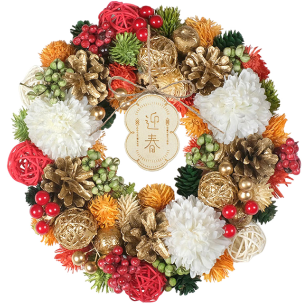 お正月 リース M 通販 玄関リース 冬 玄関 飾り Mサイズ 玄関飾り 壁