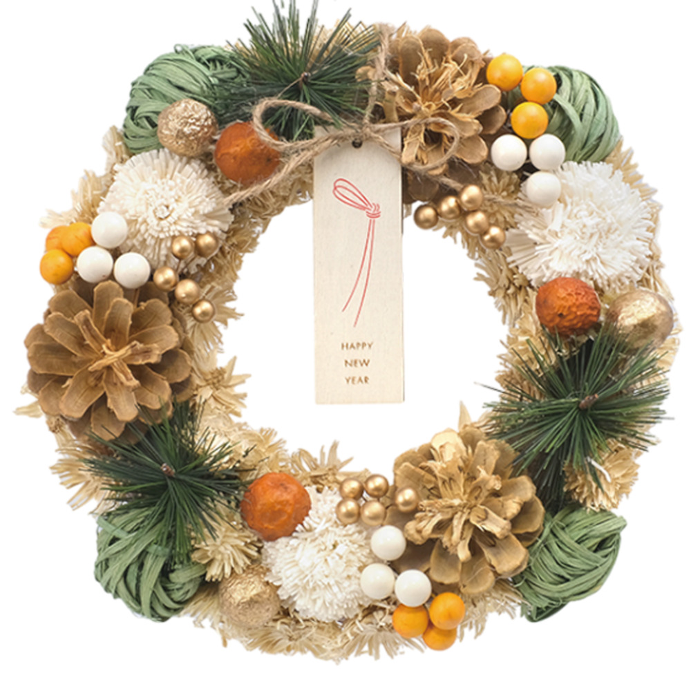 お正月リース♪No.7 お正月 リース M 通販 玄関リース 冬 玄関 飾り Mサイズ 玄関飾り 壁