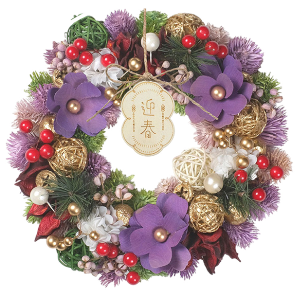 お正月 リース M 通販 玄関リース 冬 玄関 飾り Mサイズ 玄関飾り 壁