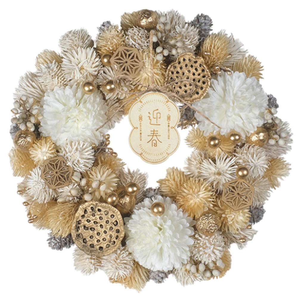 お正月 リース M 通販 玄関リース 冬 玄関 飾り Mサイズ 玄関飾り 壁