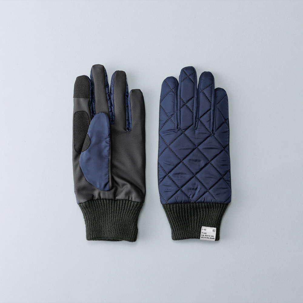 クロダ 手袋 メンズ 通販 グローブ 手ぶくろ スマートフォン対応 スマホ 対応 キルティング ナイロングローブ タッチパネル対応 防寒 通勤 男性用 紳士用 クロダ | KURODA | 05