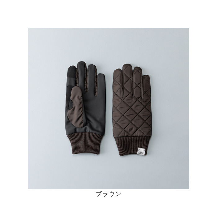 クロダ 手袋 メンズ 通販 グローブ 手ぶくろ スマートフォン対応 スマホ 対応 キルティング ナイロングローブ タッチパネル対応 防寒 通勤 男性用 紳士用 クロダ | KURODA | 12