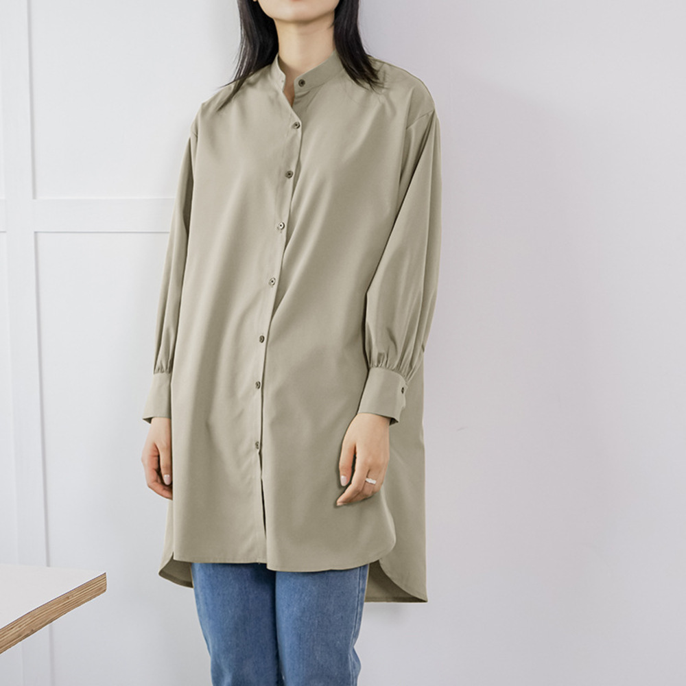 ロングシャツ レディース 長袖 通販 トップス シャツ チュニック かわいい おしゃれ ゆったり 上品 体型カバー 前開き ロング丈 | BACKYARD FAMILY | 06