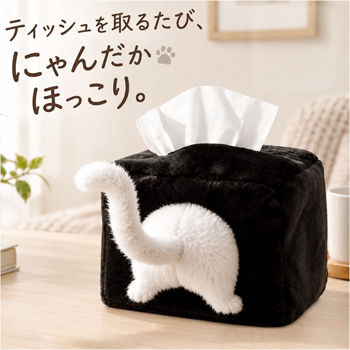 ティッシュケース 猫 かわいい 通販 ティッシュカバー おしゃれ おもしろグッズ 猫グッズ ねこ雑貨 ぬいぐるみ風 ふわふわ インテリア雑貨 | BACKYARD FAMILY
