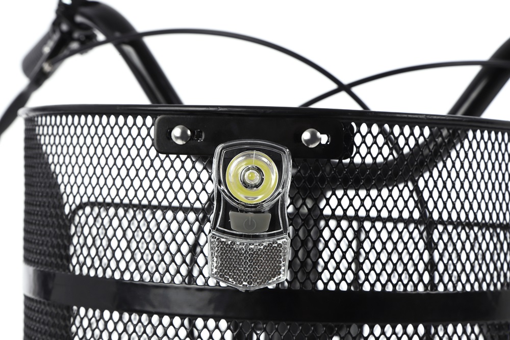 自転車 ライト 後付け フロント 通販 自転車ライト LED サイクルライト 電池式 防水 反射板付き IPX4 生活防水 72ルーメン 前カゴ取付用 02-0535 白色燈 自転車 |  | 05