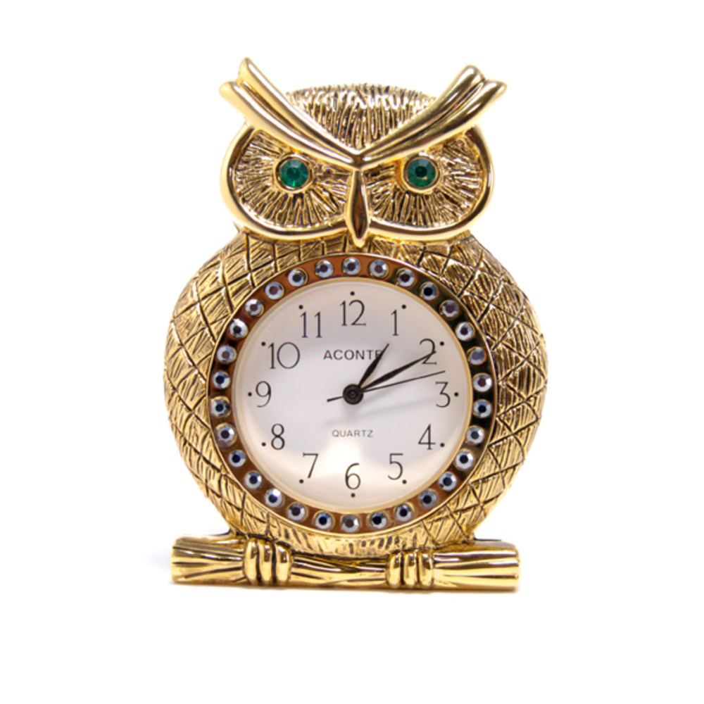 置き時計 アナログ 通販 ふくろうグッズ アウルクロック ふくろう ミニクロック 置時計 時計 かわいい おしゃれ 可愛い 見やすい 置物 オブジェ 置き時計 |  | 02