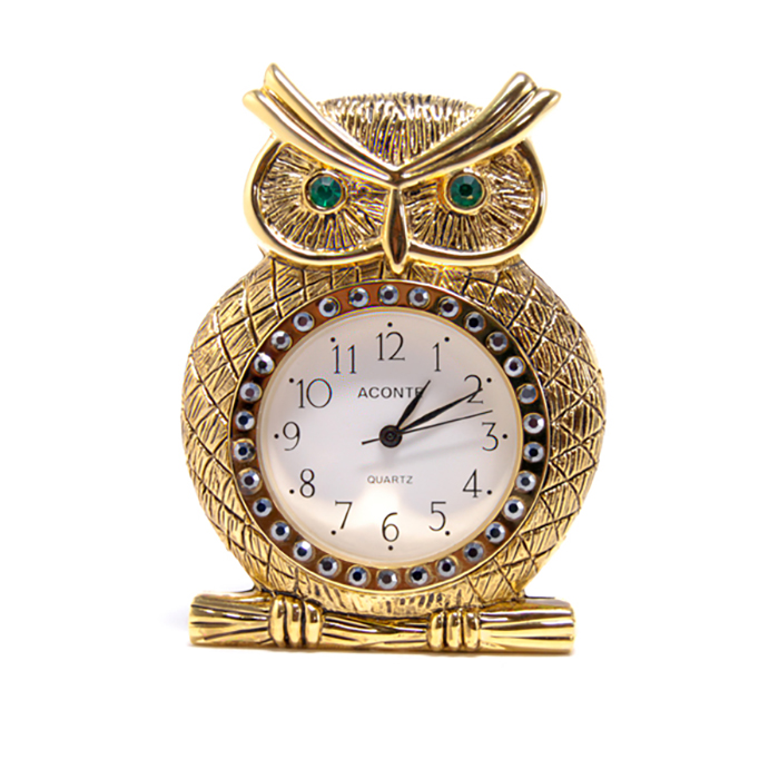 置き時計 アナログ 通販 ふくろうグッズ アウルクロック ふくろう ミニクロック 置時計 時計 かわいい おしゃれ 可愛い 見やすい 置物 オブジェ 置き時計 |  | 05