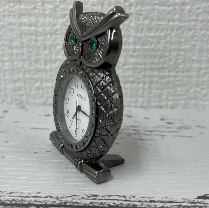 置き時計 アナログ 通販 ふくろうグッズ アウルクロック ふくろう ミニクロック 置時計 時計 かわいい おしゃれ 可愛い 見やすい 置物 オブジェ 置き時計 |  | 09