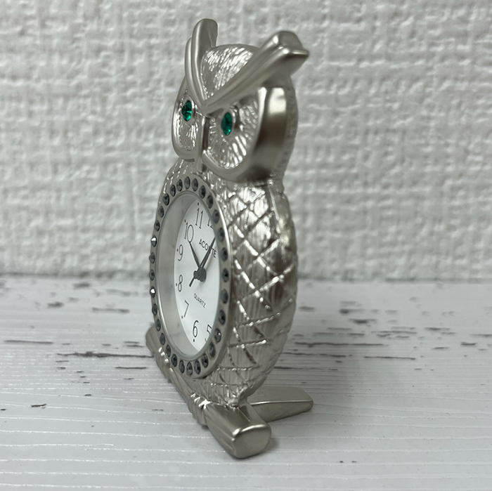 置き時計 アナログ 通販 ふくろうグッズ アウルクロック ふくろう ミニクロック 置時計 時計 かわいい おしゃれ 可愛い 見やすい 置物 オブジェ 置き時計 |  | 12