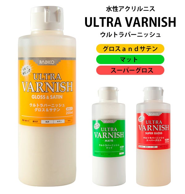 水性ニス 200ml パジコ PADICO ウルトラバーニッシュ ULTRA VARNISH
