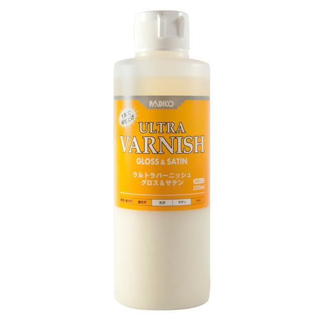 水性ニス 200ml パジコ PADICO ウルトラバーニッシュ ULTRA VARNISH ニス 水性 合成樹脂塗料 水性アクリルニス 光沢仕上げ スーパーグロス W仕上げ 水性ニス | ブランド登録なし | 01