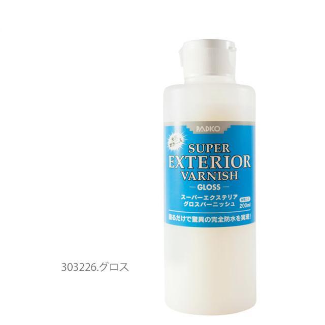 水性ニス 200ml パジコ PADICO スーパーエクステリア バーニッシュ ニス 仕上げ剤 防水 アクセサリー 合成樹脂塗料 粘土細工 200ml 無臭 無害 防虫 水性ニス | ブランド登録なし | 01