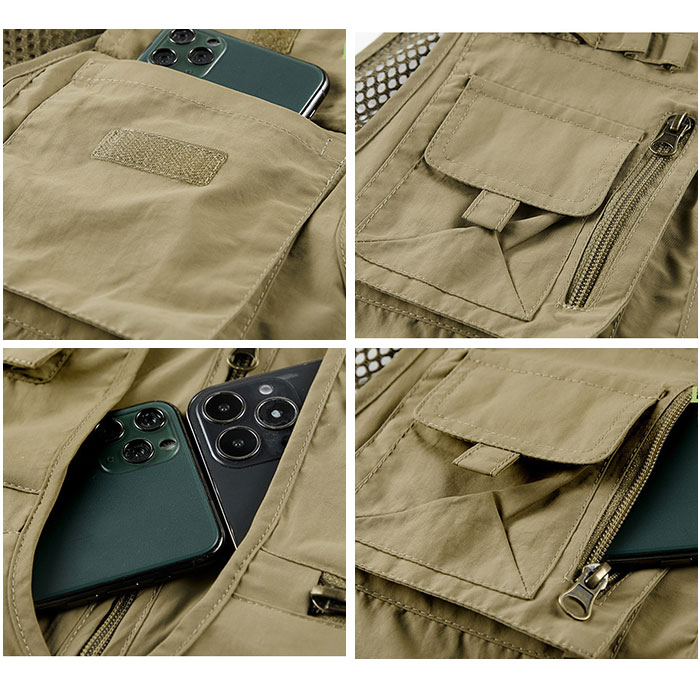 フィッシングベスト 登山 釣り ベスト 通販 ジレ チョッキ 羽織 羽織り vネック ジップアップ 速乾 裏メッシュ メッシュ ポケット 収納 フィッシングベスト |  | 06