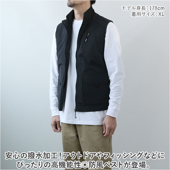 ナイロン ベスト 防風 夏 前開き メンズ 通販 スポーツベスト