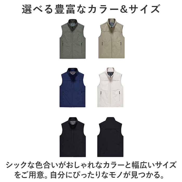 厚手 ベスト 防寒 冬 前開き メンズ 通販 ボアベスト リバーシブルベスト ジレ ジャケット リバーシブル ボアフリースベスト もこもこ 立ち襟 裏起毛 2way 厚手 |  | 08