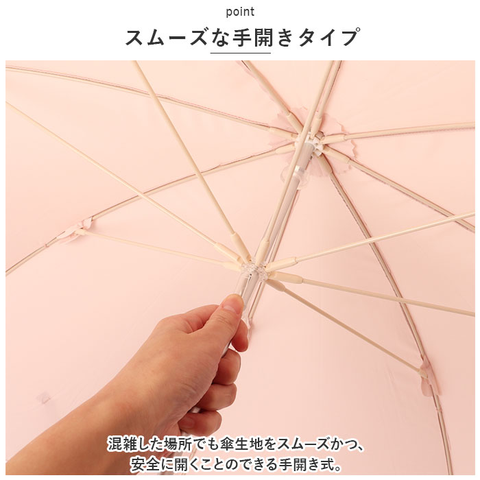 長傘 通販長傘 雨傘 レディース 晴雨兼用傘 niftycolors 晴雨兼用 傘 UVカット 90％以上 日傘 撥水 超撥水 大きめ 60cm 軽い 軽量 手開き おしゃれ 大人 長傘 | nifty colors | 11