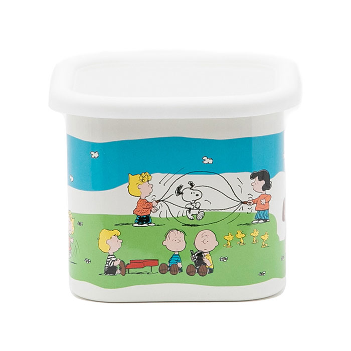 ホーロー 保存容器 スヌーピー 通販 味噌ポット 持ち手付き ホーローマルチスクエアポット ストッカー 容器 1.45L 琺瑯 ほうろう 直火 ガス火 IH対応 ホーロー | BACKYARD FAMILY | 11