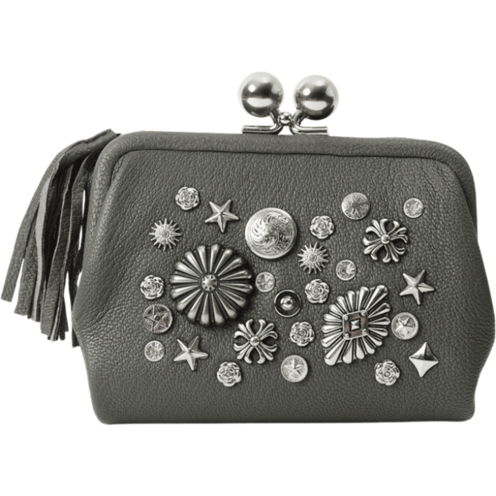 ペルケ がま口 財布 80-06-00100 通販 二つ折り財布 がま口財布 がまぐち財布 折りたたみ財布 折り財布 お財布 マルチスタッズがま口二つ折りウォレット |  | 04