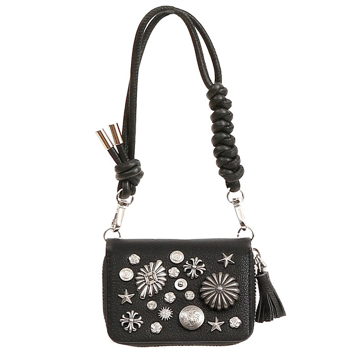 ペルケ ウォレットショルダー perche 80-06-00102 通販 お財布 財布 マルチスタッズ スマホ ストラップホルダー シート 小銭入れ ミニ サイフ 合皮 ペルケ |  | 15