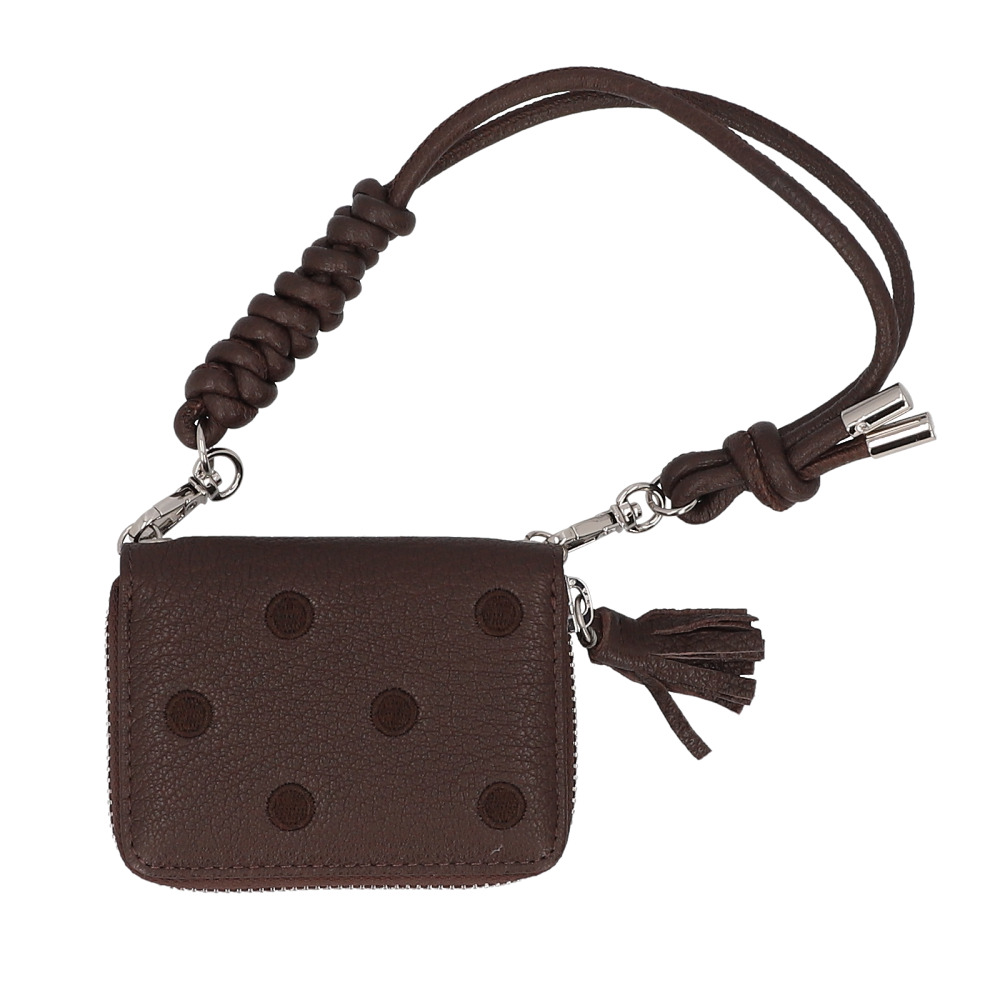 ペルケ ウォレットショルダー perche 80-06-00140 通販 お財布 財布 ドット刺繍 スマホ ストラップホルダー シート 小銭入れ ミニ財布 サイフ 革 ペルケ | perche | 08