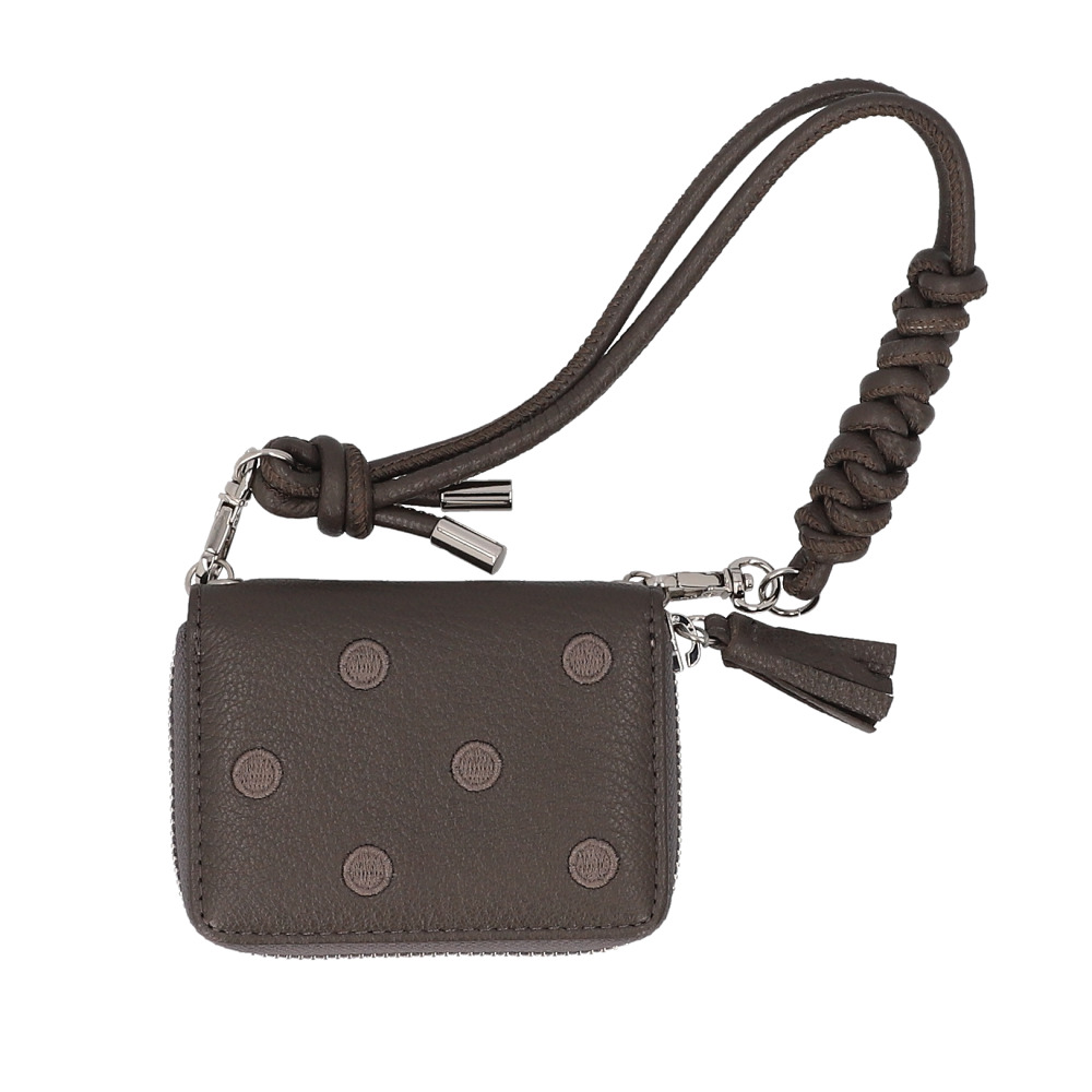 ペルケ ウォレットショルダー perche 80-06-00140 通販 お財布 財布 ドット刺繍 スマホ ストラップホルダー シート 小銭入れ ミニ財布 サイフ 革 ペルケ | perche | 05