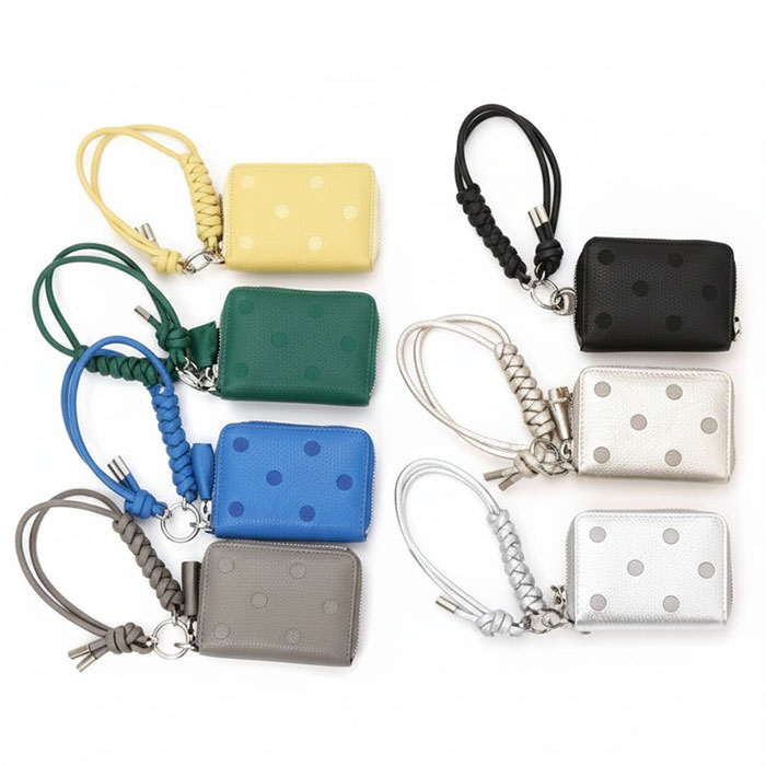 ペルケ ウォレットショルダー perche 80-06-00140 通販 お財布 財布 ドット刺繍 スマホ ストラップホルダー シート 小銭入れ ミニ財布 サイフ 革 ペルケ | perche | 19