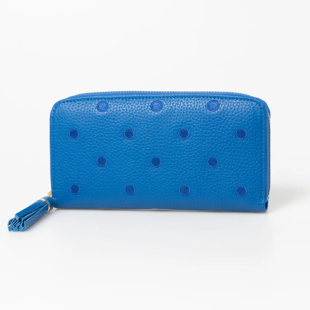 ペルケ perche ペルケ 財布 08-06-02970 通販 牛革ドット刺繍ラウンド長財布 長財布 長サイフ ながさいふ 本革 ロングウォレット レディース | perche | 07