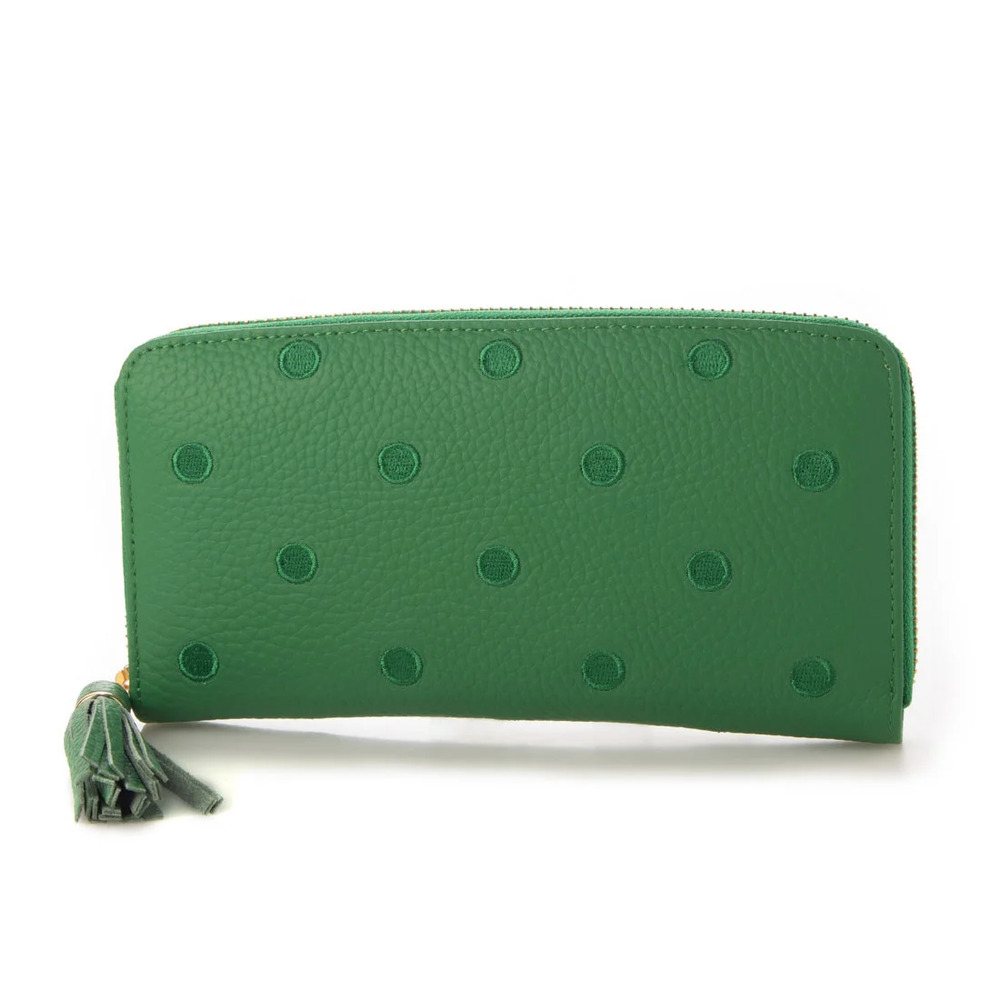 ペルケ perche ペルケ 財布 08-06-02970 通販 牛革ドット刺繍ラウンド長財布 長財布 長サイフ ながさいふ 本革 ロングウォレット レディース | perche | 05