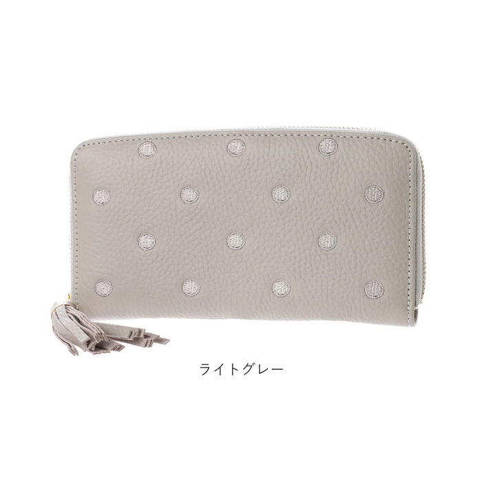 ペルケ perche ペルケ 財布 08-06-02970 通販 牛革ドット刺繍ラウンド長財布 長財布 長サイフ ながさいふ 本革 ロングウォレット レディース | perche | 19