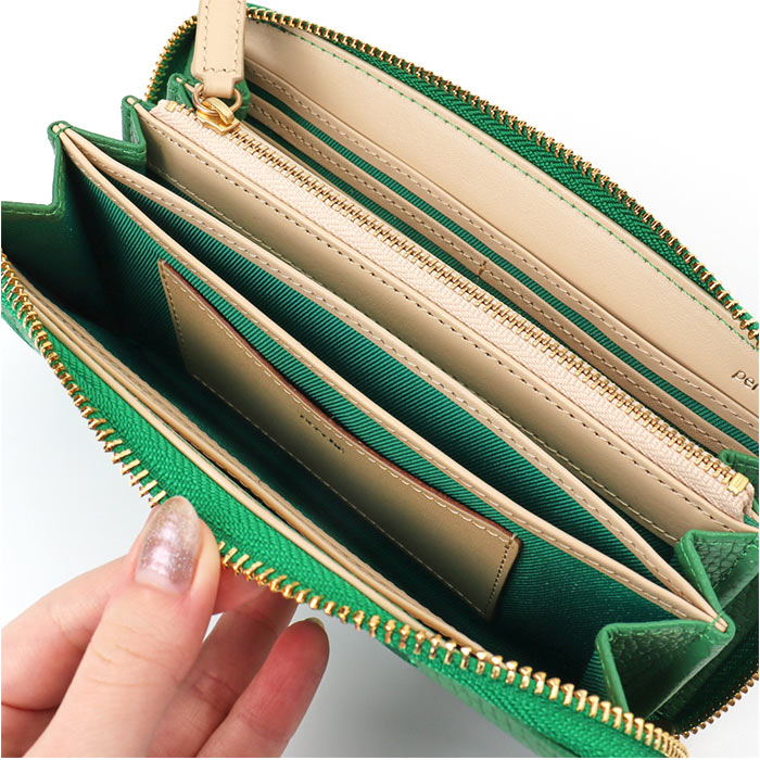 ペルケ perche ペルケ 財布 08-06-02970 通販 牛革ドット刺繍ラウンド長財布 長財布 長サイフ ながさいふ 本革 ロングウォレット レディース | perche | 14