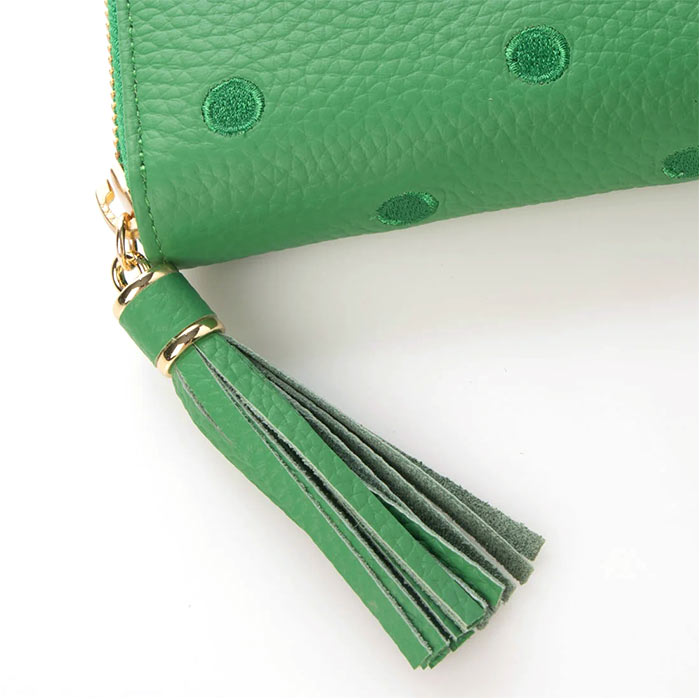 ペルケ perche ペルケ 財布 08-06-02970 通販 牛革ドット刺繍ラウンド長財布 長財布 長サイフ ながさいふ 本革 ロングウォレット レディース | perche | 15