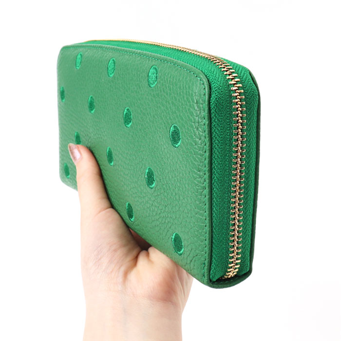 ペルケ perche ペルケ 財布 08-06-02970 通販 牛革ドット刺繍ラウンド長財布 長財布 長サイフ ながさいふ 本革 ロングウォレット レディース | perche | 16