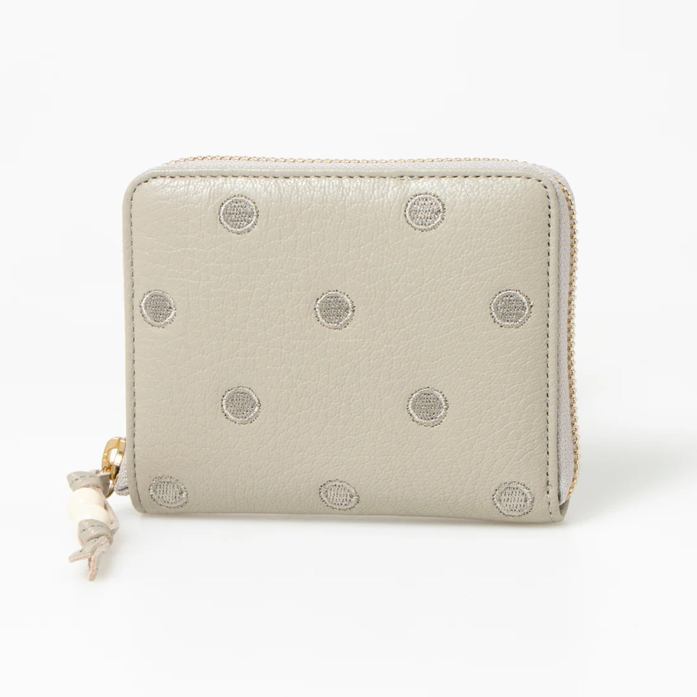 ペルケ perche ペルケ 財布 08-06-03900 通販 ドット刺繍ラウンドパームフィットウォレット 二つ折り財布 二折 小銭入れ有 本革 ミニ財布 折財布 | perche | 02
