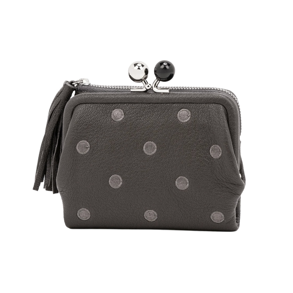 ペルケ 通販ペルケ perche 財布 二つ折り財布 折り財布 折財布 アクリル玉 2つ折りガマ口 がま口財布 ミニウォレット ミニ財布 サイフ さいふ 革 レザー | Lavender | 15