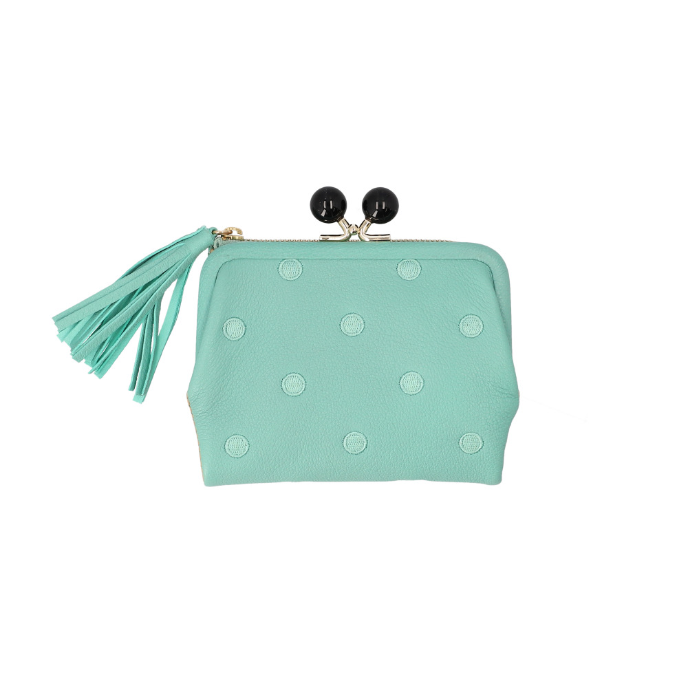 ペルケ 通販ペルケ perche 財布 二つ折り財布 折り財布 折財布 アクリル玉 2つ折りガマ口 がま口財布 ミニウォレット ミニ財布 サイフ さいふ 革 レザー | perche | 18