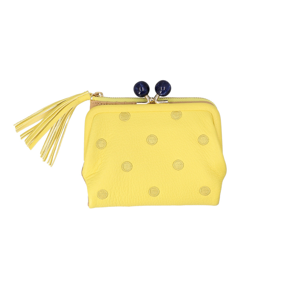 ペルケ 通販ペルケ perche 財布 二つ折り財布 折り財布 折財布 アクリル玉 2つ折りガマ口 がま口財布 ミニウォレット ミニ財布 サイフ さいふ 革 レザー | perche | 17