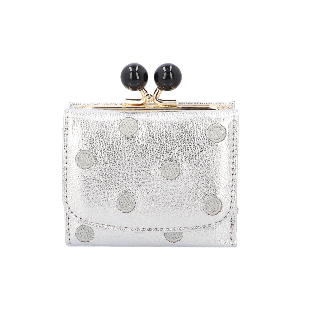 ペルケ 通販ペルケ perche 財布 三つ折り財布 折り財布 折財布 アクリル玉 三つ折りウォレット がま口財布 ミニウォレット ミニ財布 サイフ さいふ 革 レザー | perche | 06