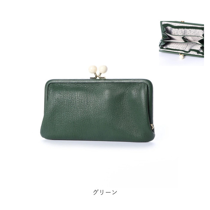 perche ペルケ 財布 08-06-03161 通販 がま口 長財布 本革財布