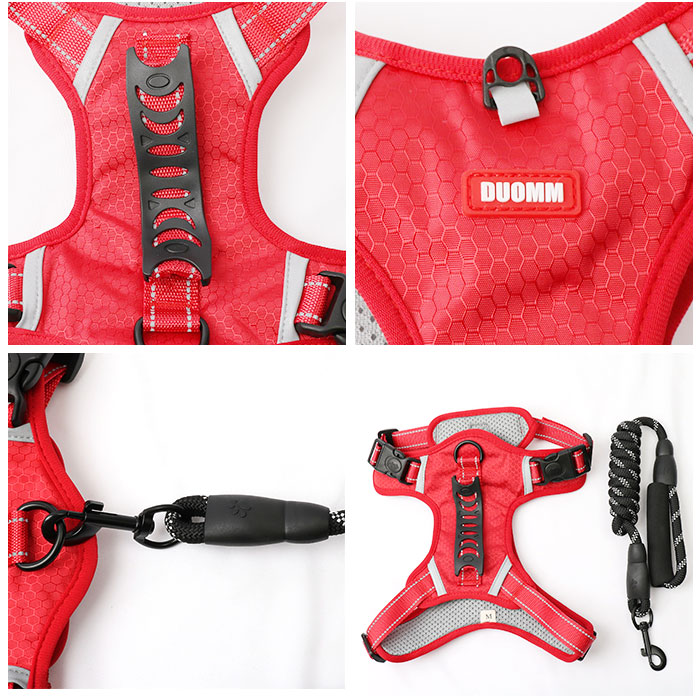 犬ハーネス 通販犬ハーネス ハーネス ウェアハーネス ドッグハーネス 犬 犬用 胴輪 抜けない 抜けにくい 補助ハンドル ハンドル付き メッシュ 反射板 犬ハーネス | ブランド登録なし | 13