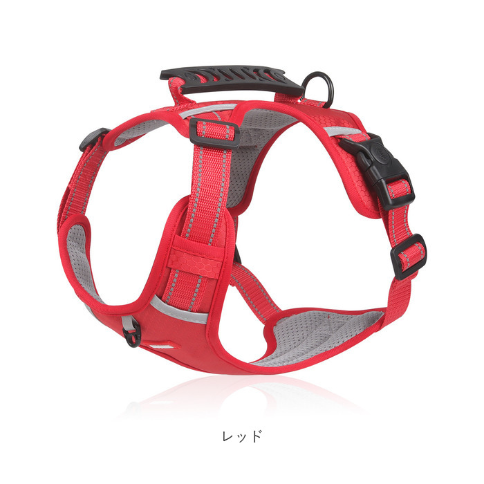 犬ハーネス 通販犬ハーネス ハーネス ウェアハーネス ドッグハーネス 犬 犬用 胴輪 抜けない 抜けにくい 補助ハンドル ハンドル付き メッシュ 反射板 犬ハーネス | ブランド登録なし | 17