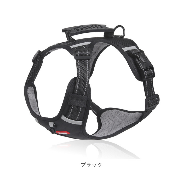 犬ハーネス 通販犬ハーネス ハーネス ウェアハーネス ドッグハーネス 犬 犬用 胴輪 抜けない 抜けにくい 補助ハンドル ハンドル付き メッシュ 反射板 犬ハーネス | ブランド登録なし | 18