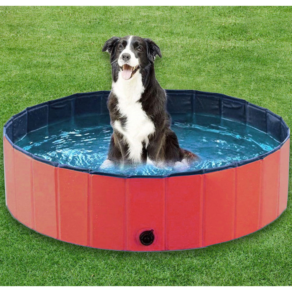 ペット 通販ペット 犬 おもちゃ プール 猫 子供 折り畳み 折りたたみ 持ち運び 夏 直径160cm 高さ30cm VeroMan ヴェロマン petpool01 バスグッズ 栓付き  ペット |  | 02