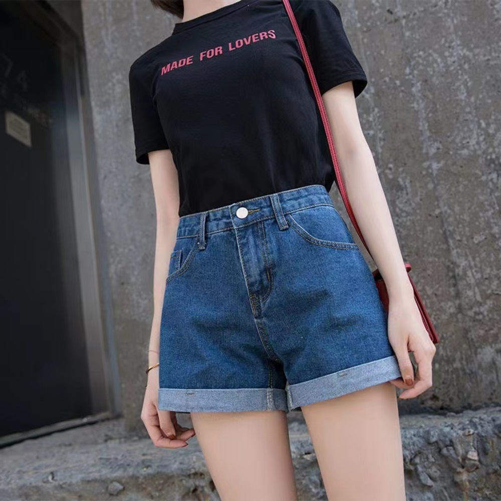 ショートパンツ 通販ショートパンツ デニム レディース 短パン ミニ丈 ショート丈 裾 ロールアップ 薄手 カジュアル アメカジ シンプル ショートパンツ | ブランド登録なし | 03