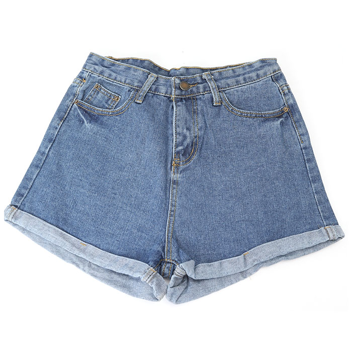 ショートパンツ 通販ショートパンツ デニム レディース 短パン ミニ丈 ショート丈 裾 ロールアップ 薄手 カジュアル アメカジ シンプル ショートパンツ | ブランド登録なし | 14