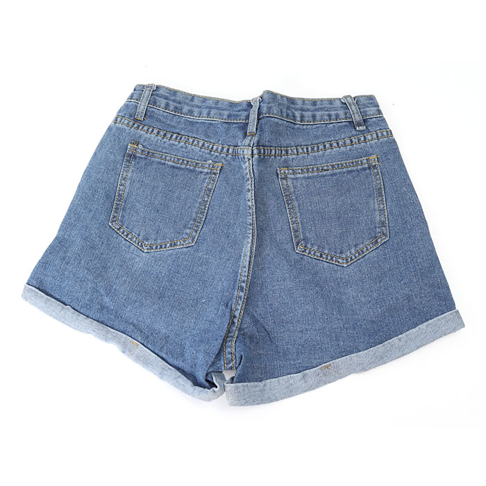ショートパンツ 通販ショートパンツ デニム レディース 短パン ミニ丈 ショート丈 裾 ロールアップ 薄手 カジュアル アメカジ シンプル ショートパンツ | ブランド登録なし | 15