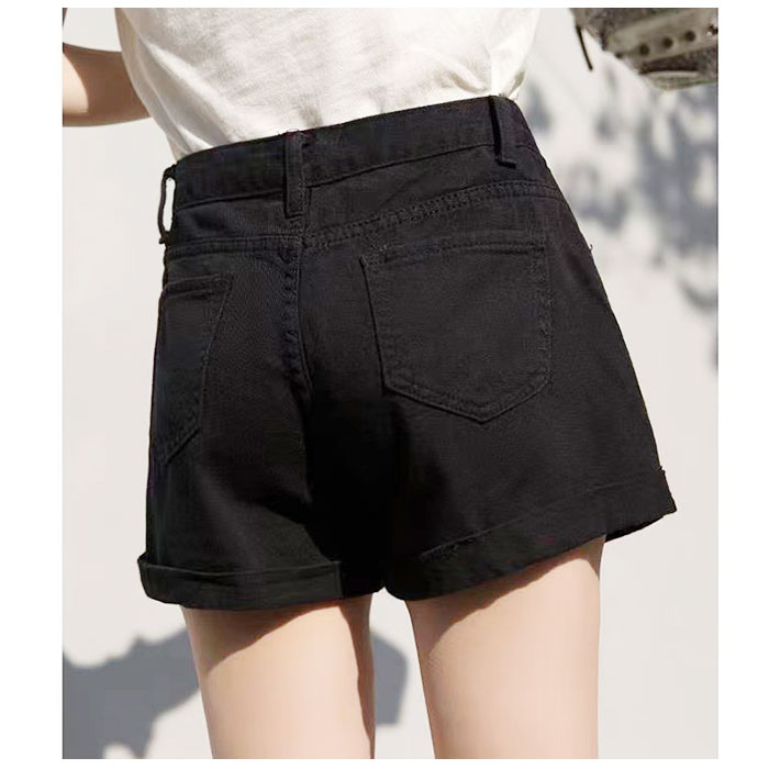 ショートパンツ 通販ショートパンツ デニム レディース 短パン ミニ丈 ショート丈 裾 ロールアップ 薄手 カジュアル アメカジ シンプル ショートパンツ | ブランド登録なし | 07