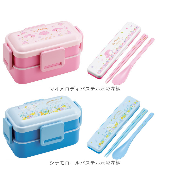 弁当箱 箸 セット 通販 日本製 skater PFLW4 お弁当箱 2段 ランチボックス 二段 600ml コンビセット カトラリーセット おはしセット お箸セット 弁当箱 |  | 17