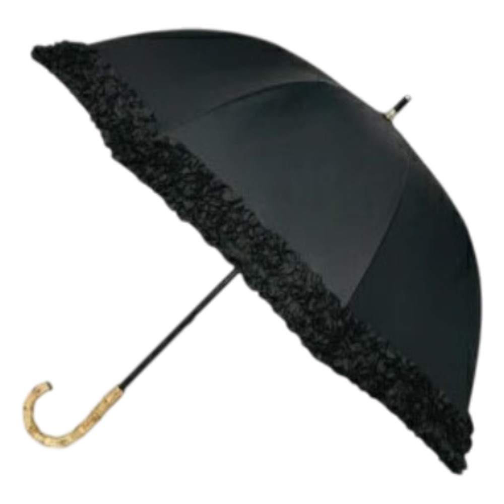 長傘 晴雨兼用 通販 pink trick ピンクトリック 日傘 フリル傘 ミニフリル傘 おしゃれ かわいい 竹製ハンドル 軽量 軽い 通勤 通学 大人 女性 持ち運び | pink trick | 02