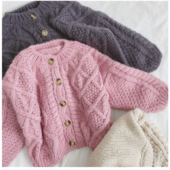 カーディガン キッズ 通販 ニット ベビー服 子供服 子ども服 キッズ服 ケーブル編み 長袖 厚手 セーター トップス コットン 綿 防寒 暖かい カーディガン |  | 03